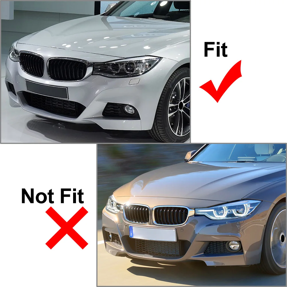 2 Pcs Car Front Bumper Splitter Lip Spoiler Trim Canard For BMW 3 Series GT F34 320i 325i M Sport 2014 2015 2016 2017 2018 2019