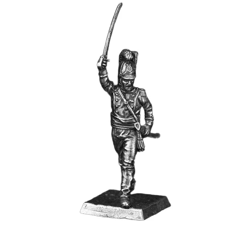 Napoleonic Wars Miniatures Solid White Copper Soldier Figures Wargaming Metal Army Men Model Desktop Collectible Decoration