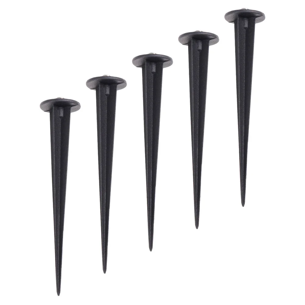 

5 Pcs Solar Lights for Outside Lawn Lamp Socket Black Aluminum Ground Spikes Weather Resistant Spotlight Accessories