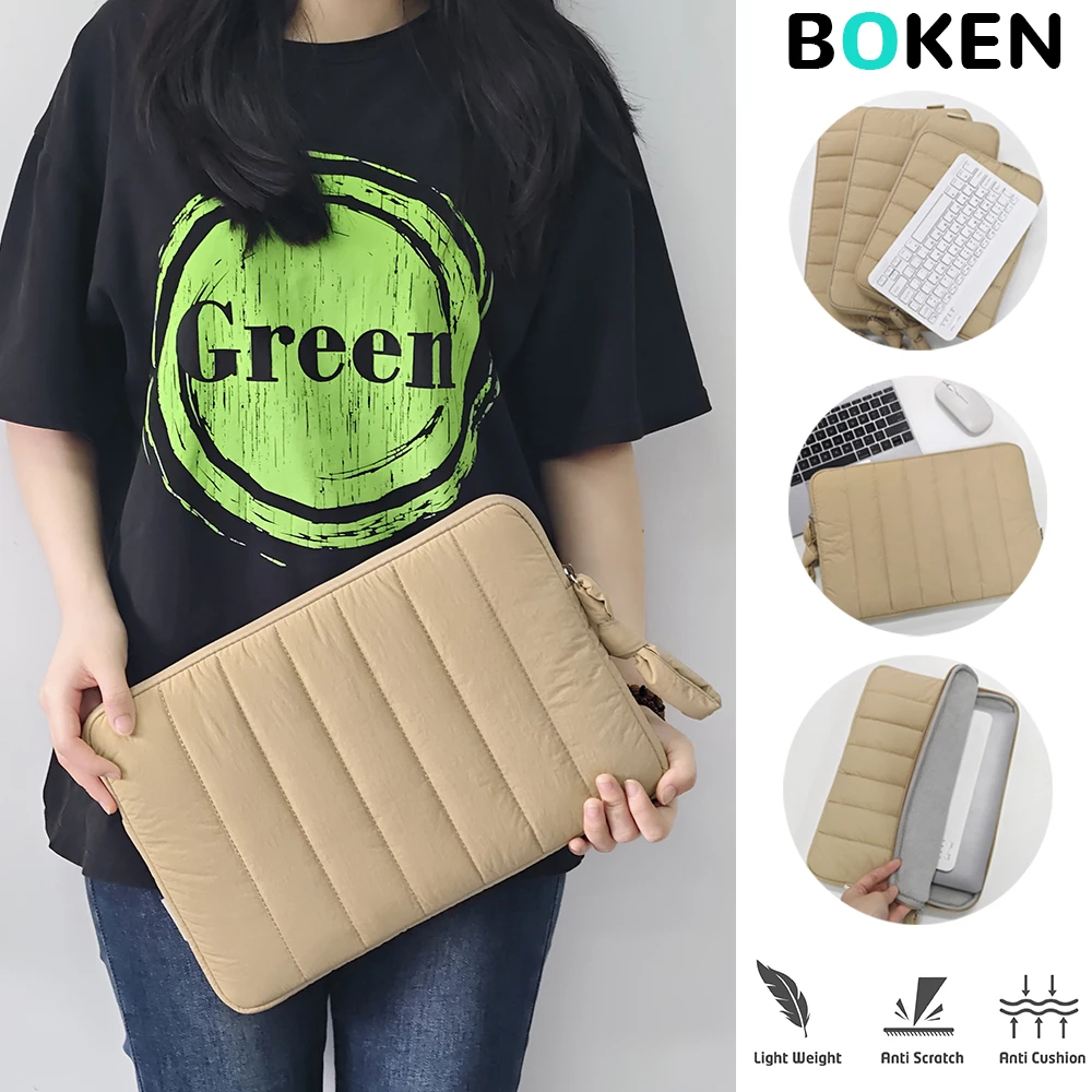 

Пушистый чехол для ноутбука MacBook 11, 13, 14, 15, 16 дюймов, мягкая плюшевая защитная сумка для компьютера, портативная сумка для ноутбука большой емкости