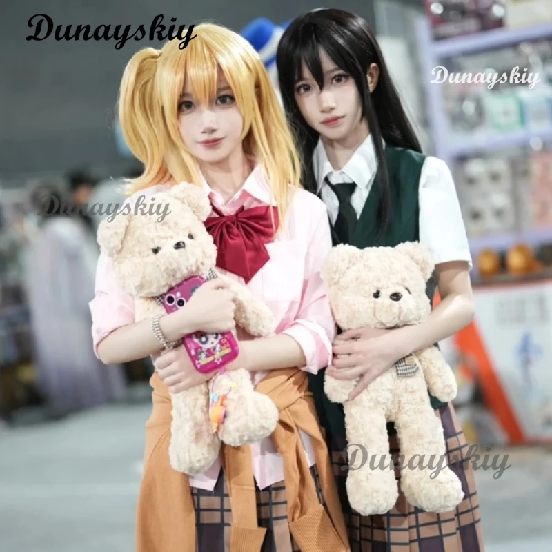 أنيمي الحمضيات أيهارا يوزو أيهارا مي تأثيري حلي شعر مستعار تأثيري JK زي مدرسي ملابس النساء الفتيات كرنفال حفلة زي