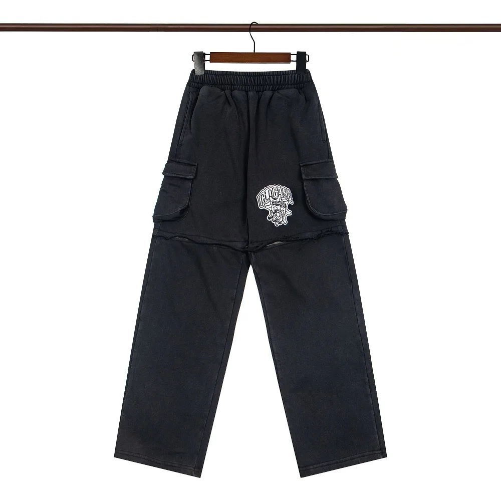 Glo Gang The Glory Patchwork Detachable Black Pants Trousers Jogger Drawstring Sweatpants