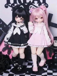 1/4 BJD Doll Clothes Grey Purple Blue Skirt Top Outfit MSD MDD Doll Accessories Dress Up Gift Diy Clothes