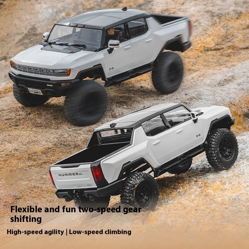 Fcx181/18 simulação rc carro de escalada de controle remoto ponte portal de duas velocidades metal amortecedor modelo coleção presente de aniversário