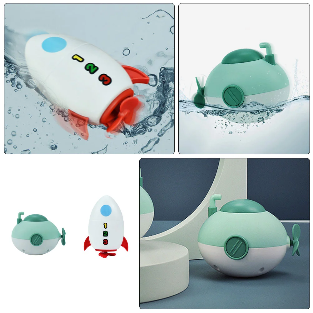 2 uds juguetes acuáticos accesorio de recreación submarina suministros de baño para Baby Shower juguete de relojería