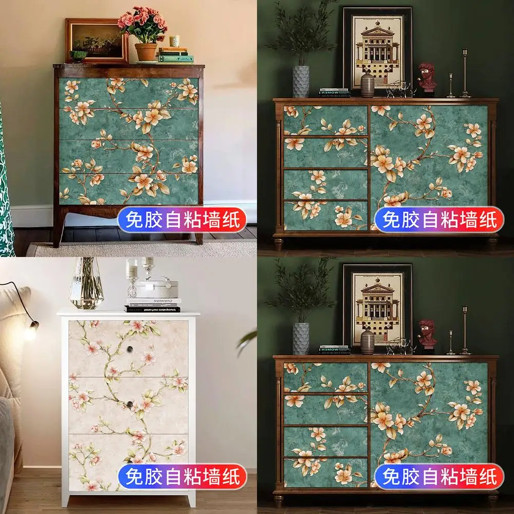 

Американская винтажная мебель, самоклеящиеся обои для шкафа, двери шкафа, обувного шкафа, старый предмет, ремонт, декор