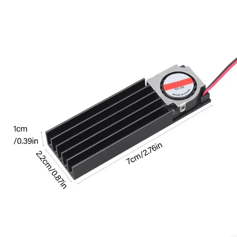 Y5LB 알루미늄 합금 PCIE 용 2 표면 냉각기 M.2 2280 SSD 5V 인터페이스 강화 열 소산 솔루션