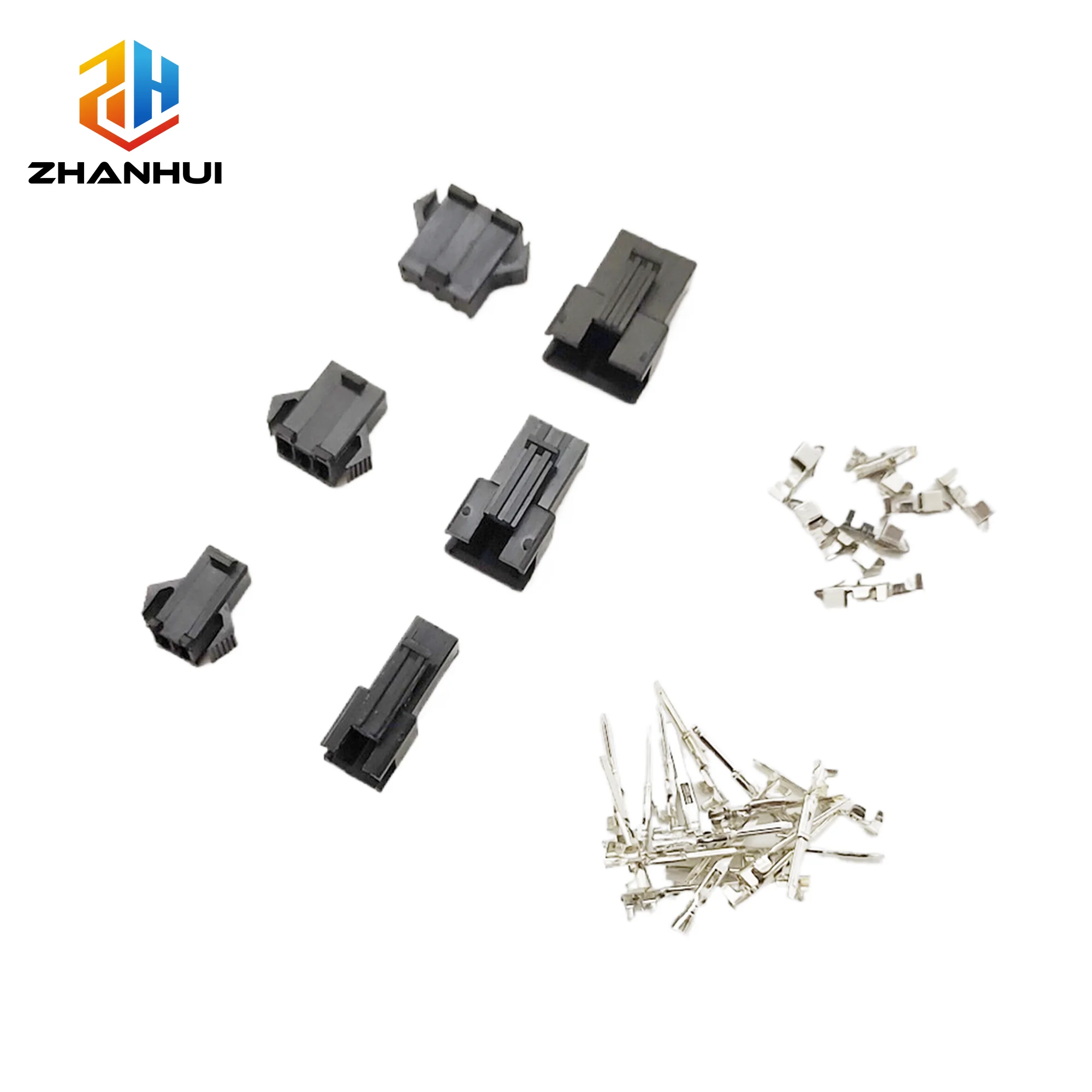 200PCS JST SM 2.54mm Pitch Connector Kit - 2/3/4/5Pin Male/Female Housing + Crimp Terminals for Wire Harness