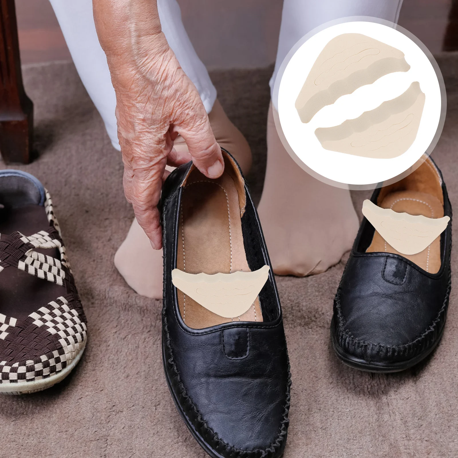 

6pcs Toe Protector Pads Thick Insole Cushion For High Heels Sneakers Boots Forefoot Pain Relief Shoe Insert Foot Care Tool