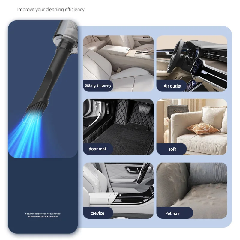 Xiaomi 5 in1 Wireless Car Vacuum Cleaner Multifunctional Powerful Cleaning Machine Portable High-power Suction Blowing Home