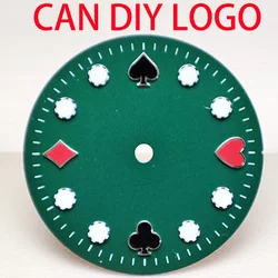 Watch Accessories Poker dial size 28.5mm fit NH35 mechanical movement support custom logo watch dial