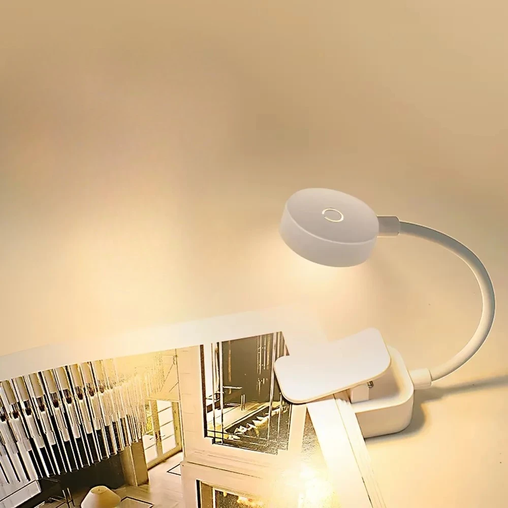

Mini LED Reading Book Light Table Lamp 3 Modes Adjustable Clip-On Study Reading Lamp for Travel Bedroom Book Reading Light