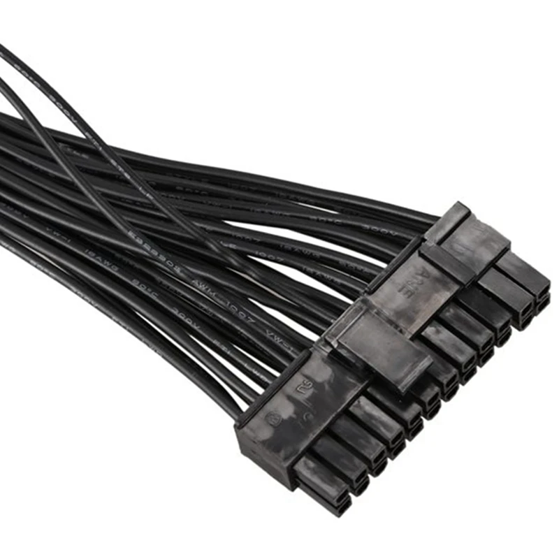4X ATX 24Pin 1 a 2 puertos Cable de extensión de fuente de alimentación PSU macho a hembra divisor Cable de extensión de 24 pines