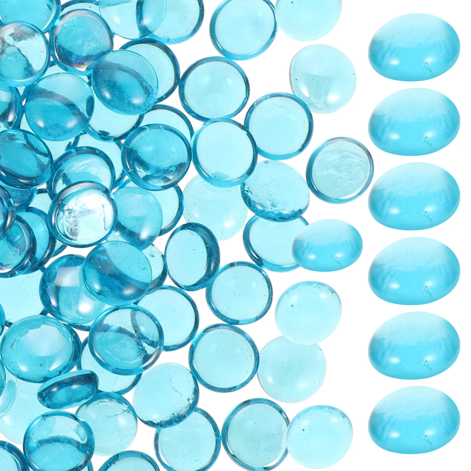 

1 Bag Of Fireproof Glass Beads Multi-Functional Glass Stones For Aquarium Fire Pit Fish Tank Diy Craft Gardening Flower Pot