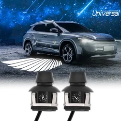 New 2PCS Car Angel Wings Welcome Light Rearview Mirror Welcome LED Lamps Angel Wings Carpet Projection Auto Accessories