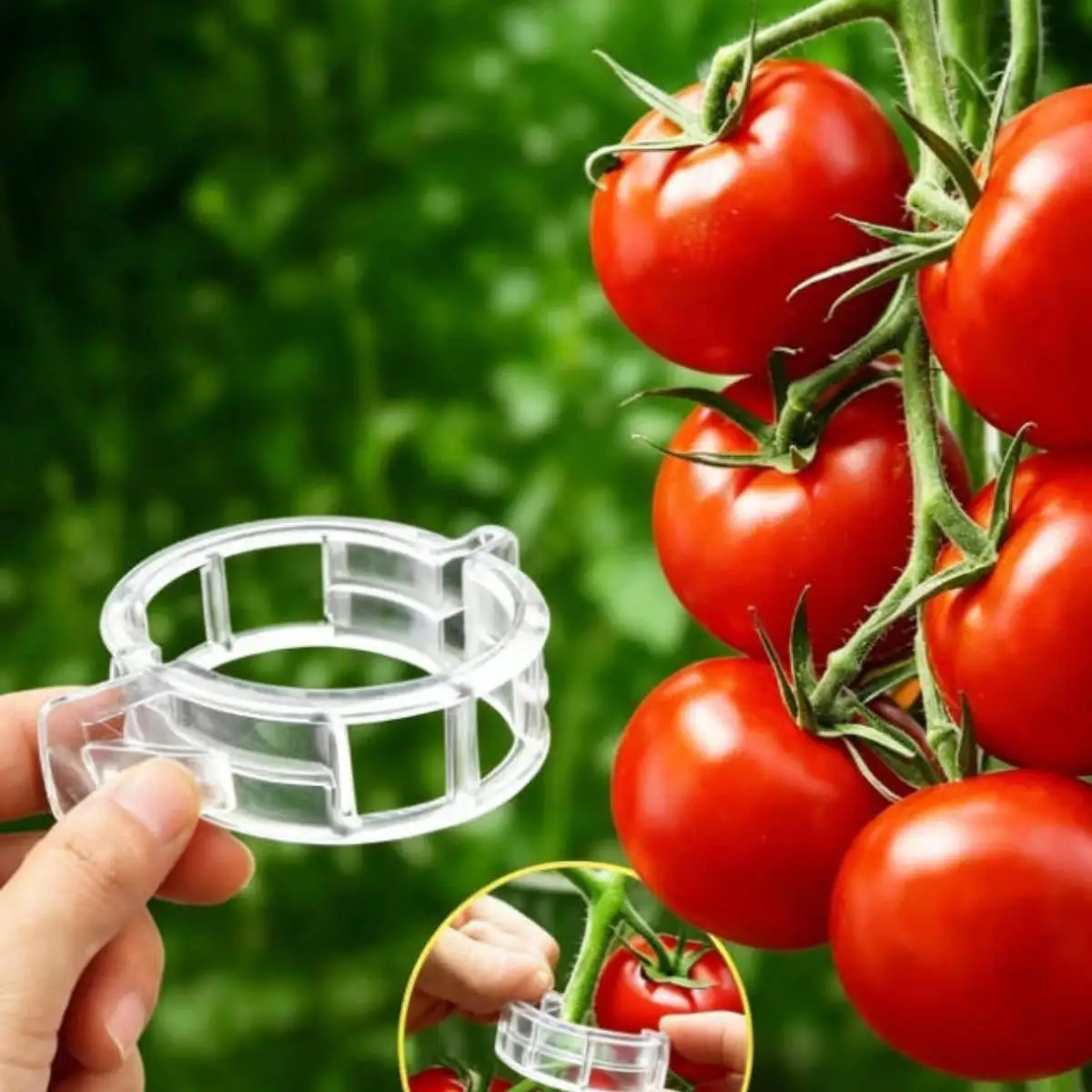 100/200Pcs Plant Support Clips Tomato Vine Clips Garden Vegetable Seedling Holder Keep Plants Upright For Garden Flowers All Season Use