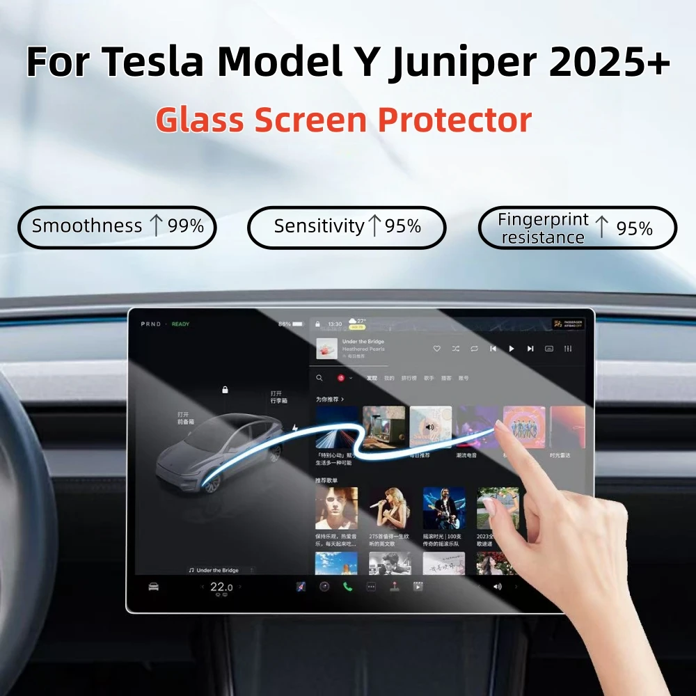 

For Tesla Model Y Juniper 2025+ Center Console Dashboard Protector Touchscreen Accessories Handrail box Glass Screen Protector