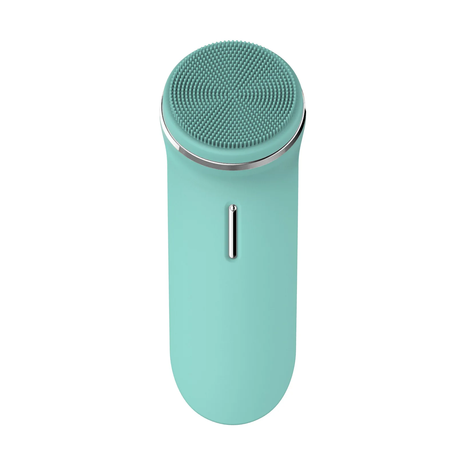 2-in-1 IPX7 Waterproof Silicone Cleansing Brush - Replaceable Head EMS Facial Massager