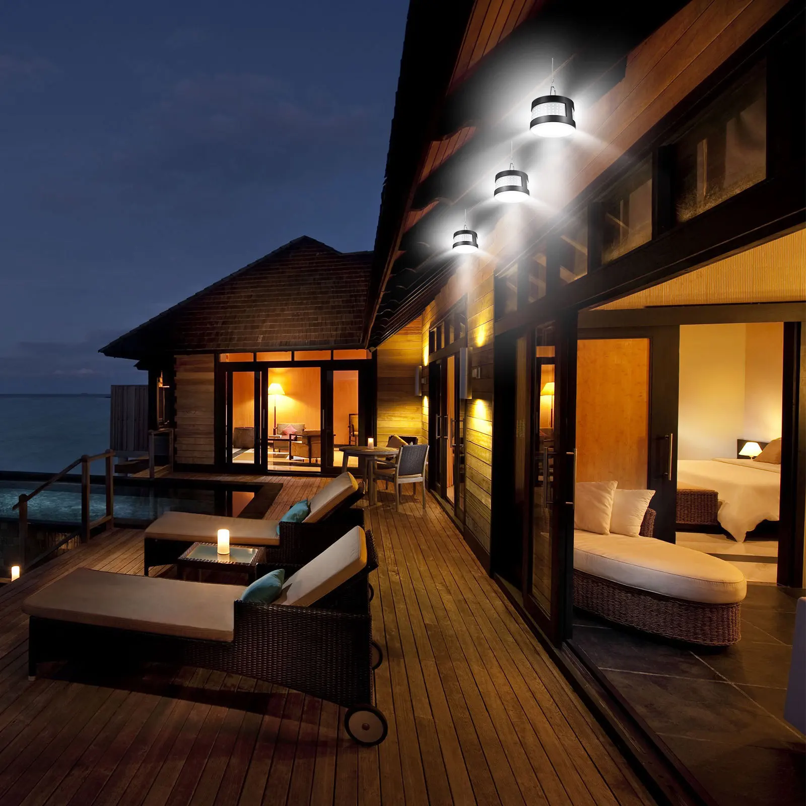 

160 Led Solar Hanging Lights Outdoor, Solar Pendant Lanterns For Garden Balcony Yard, Automatic Energy-Efficient Hanging Lantern