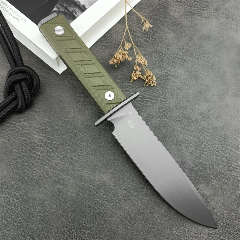 Z/T 0006 Outdoor multi-purpose camping survival rescue hunting tool Military fixed blade G10 Bushcraft EDC straight knife