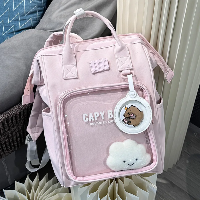 Transparent Backpack Women Kawaii Harajuku Schoolbags for Teenage Girls Bookbag Fashion Y2k Bags Back Pack Mochilas