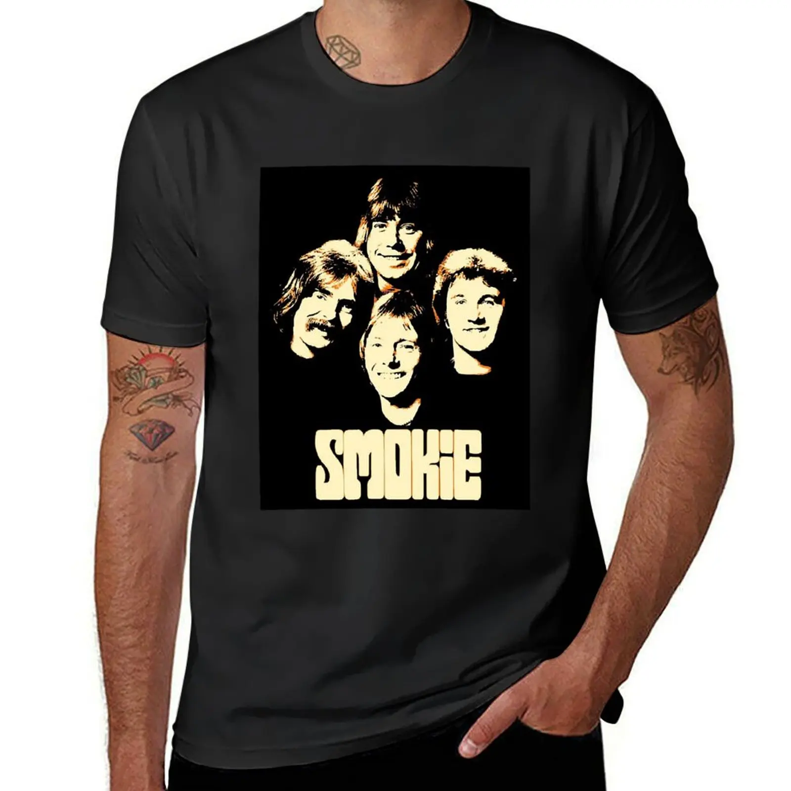 Smokie Rock Band T-shirt customizeds shirts graphic tees Men's t-shirt