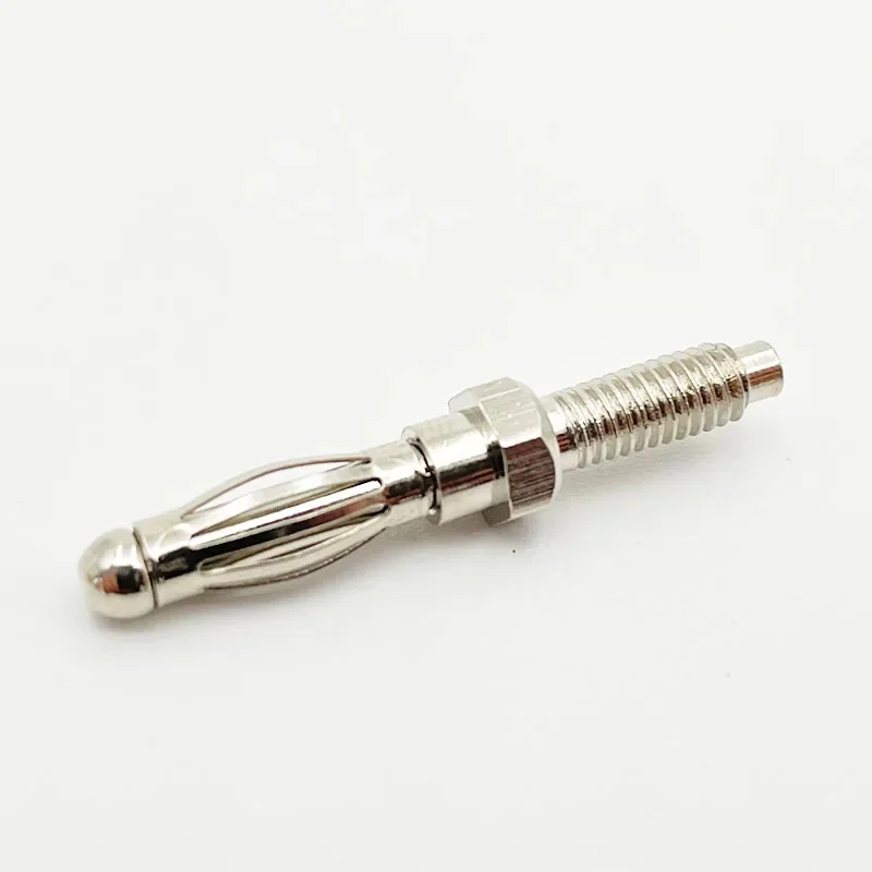 20PCS Lantern Type  4mm Banana Plug With M4 Thread Male Connectors Audio Plug Cold Pressure Solderless Electric DIY