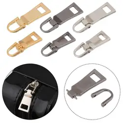 5pcs Detachable Metal Zipper Head Zipper Pull Zipper Repair Kit Replacement For Bag Suitcase Clothes Metal Zip Sewing Kit