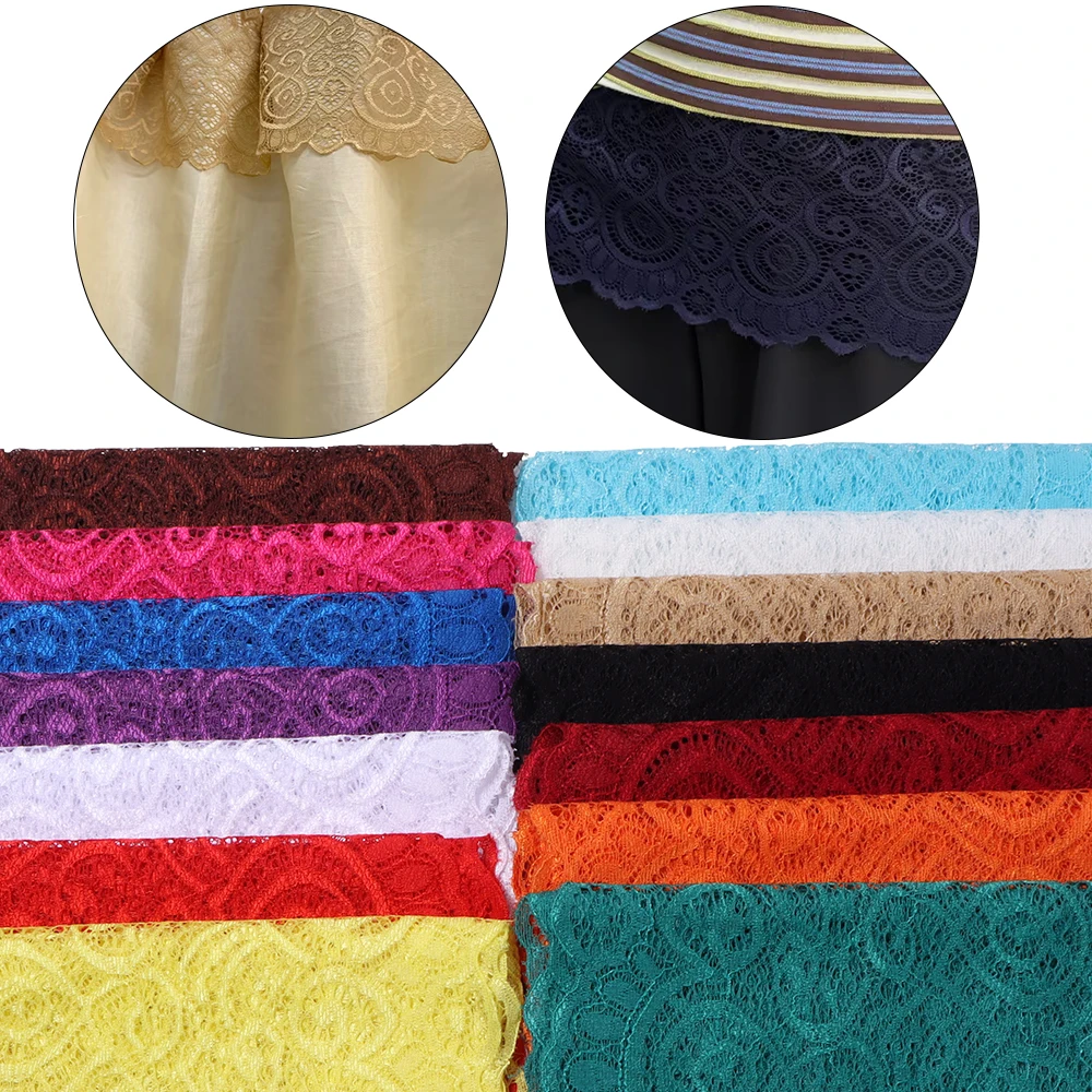 Elastic Lace Trim - 1yard/lot 18cm Wide Polyester Elastic Floral