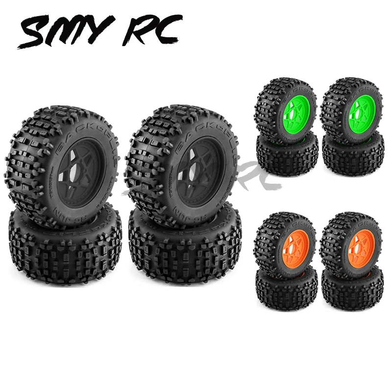 

4Pcs 170Mm 1/7 1/8 Monster Stunt Truck Tire 12Mm 14Mm 17Mm Wheel Hex For Traxxas Sledge ARRMA KRATON Outcast Tamiya