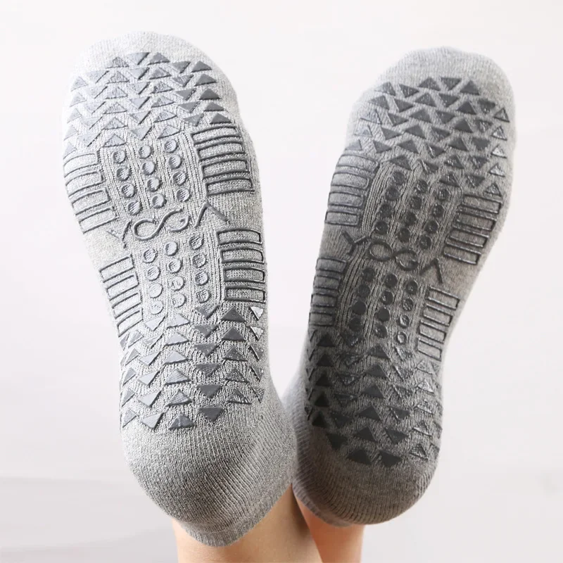 Thick Yoga Anti-slip Socks Women Backless Silicone Non-slip Sock Ladies Ventilation Ballet Dance Gym Fitness Pilates Cotton Sock