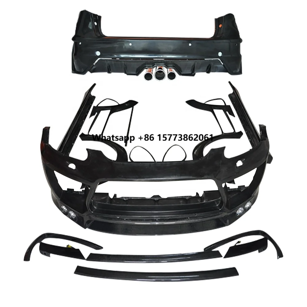 Wide Body Kit Front and Rear Bumper Hood Tail Wing Top Wing Wheel Eyebrow Suitable for  958 11-17 Modified LUMM