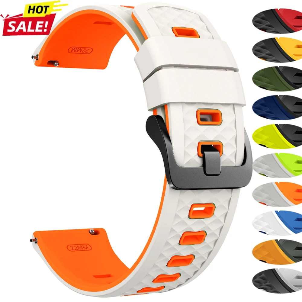 Armbänder für Garmin Venu 4 45mm 22mm Uhrenarmband für Venu 3 2 Forerunner 265 255 Music 570 47mm Vivoactive4 Silikon Sportarmband