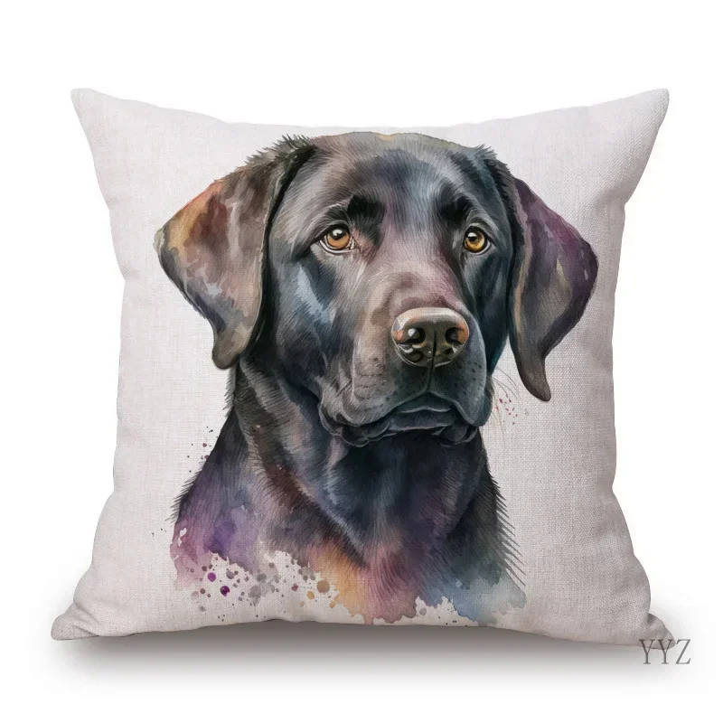 Jack Russell Yorkshire Labrador Dachshund Poodle Dalmatian Pet Dog Poster Art Cushion Cover Pillow Case