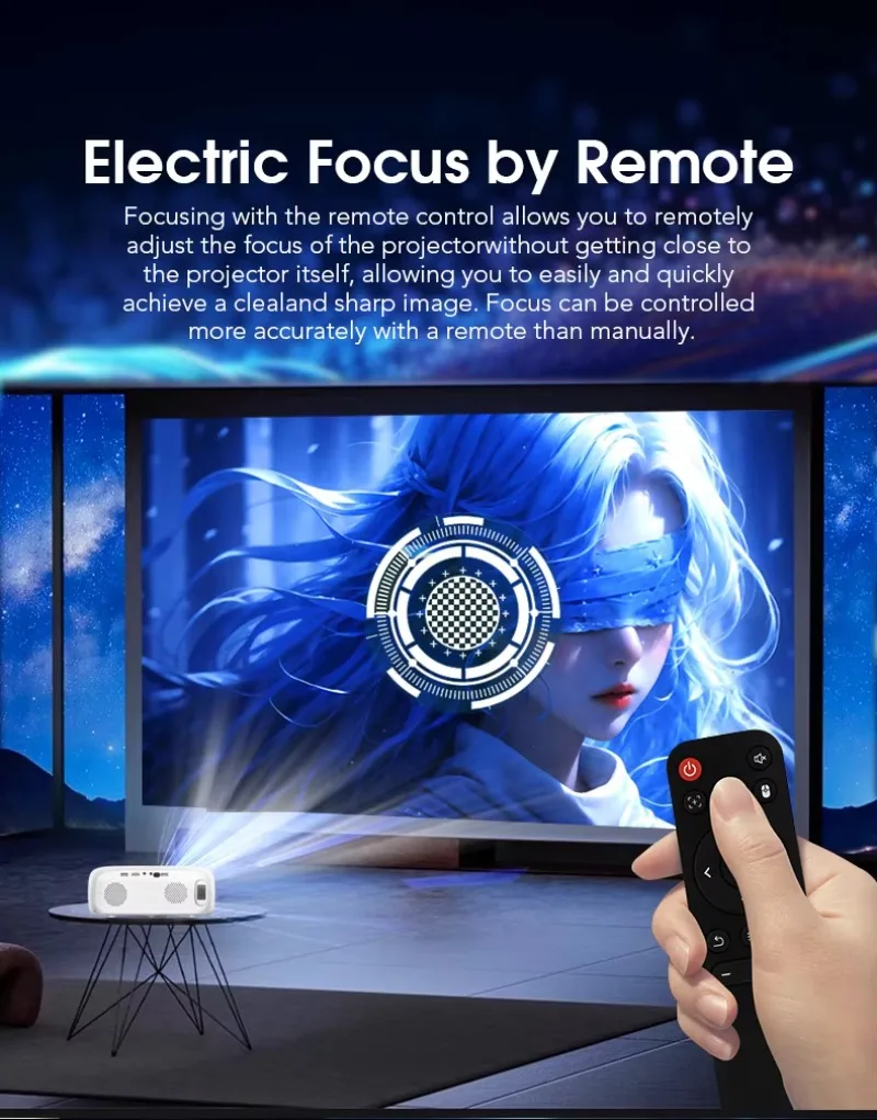 Newest HY800 Smart Projector 300ANSI 4k Native 1080P Picture Quality Dual Wifi6 Home Theater Projectors Auto Keystone Android 11