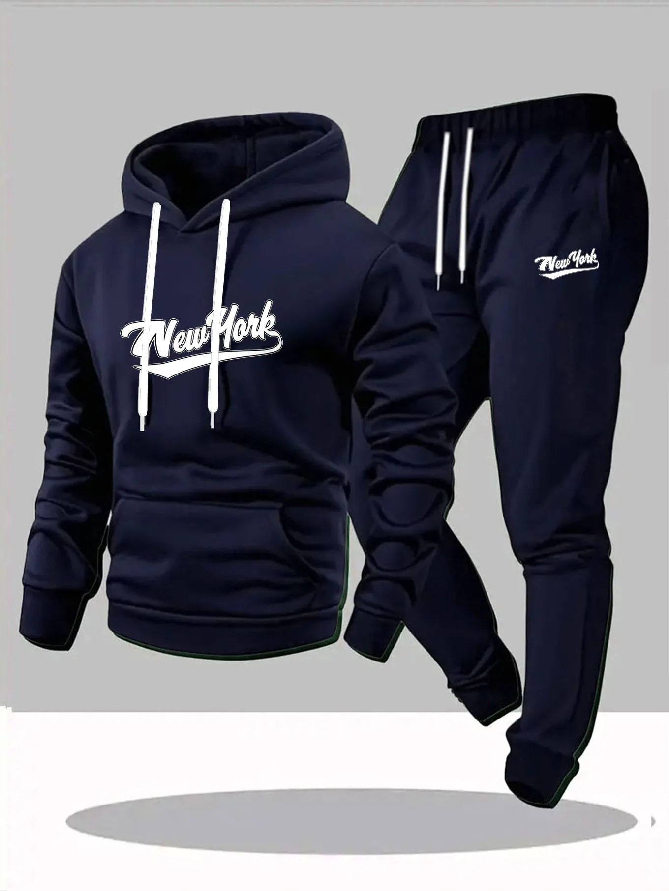 

Мужской и женский комплект из хлопкового худи и брюк с принтом 2026 года: модный ретро-костюм в стиле хип-хоп высокого качества для осени/зимы