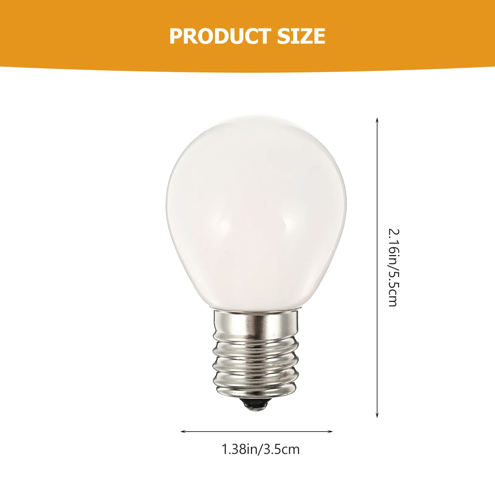 لمبة زجاجية متينة بيضاء حليبية مزخرفة LED E17 بديلة طويلة العمر وآمنة للاستبدال المصباح الكهربي سهلة التركيب #4