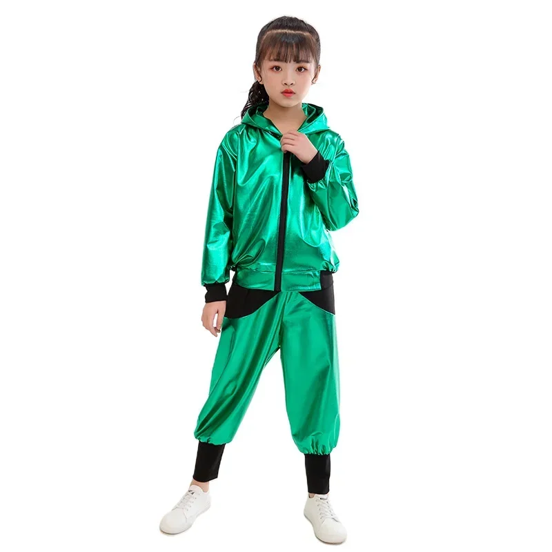 boy's autumn hip-hop handsome performance suit girl's Jazz Dance suit fashion Children's hip-hop suit