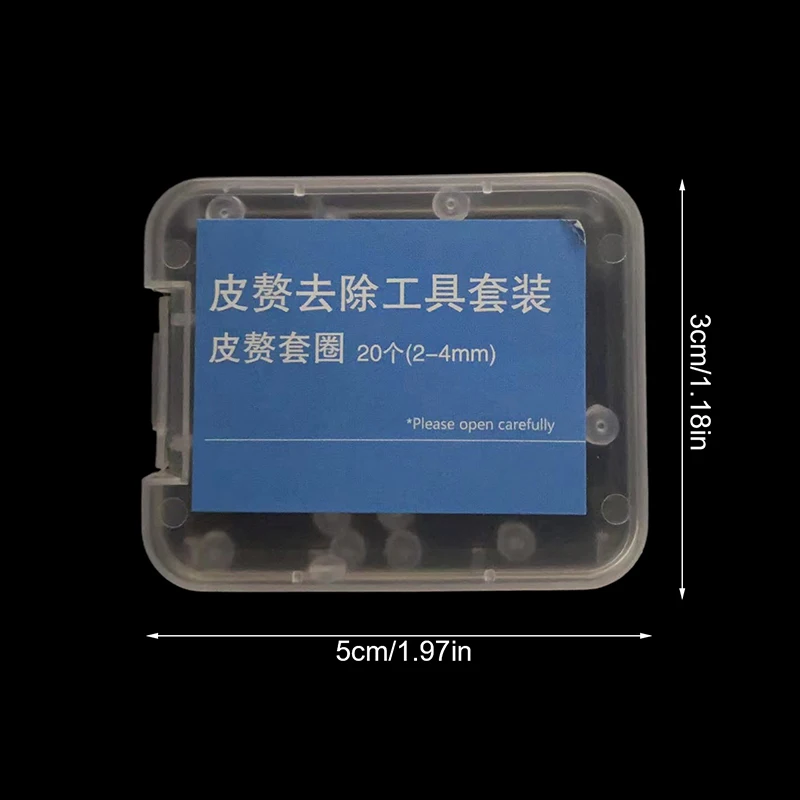 20pcs/Box Flesh Nevus Removal Bands Non-Toxic Mole Rubber Kit Wart Treat Tool Men Women Face Skin Care No Pain Safe view 5