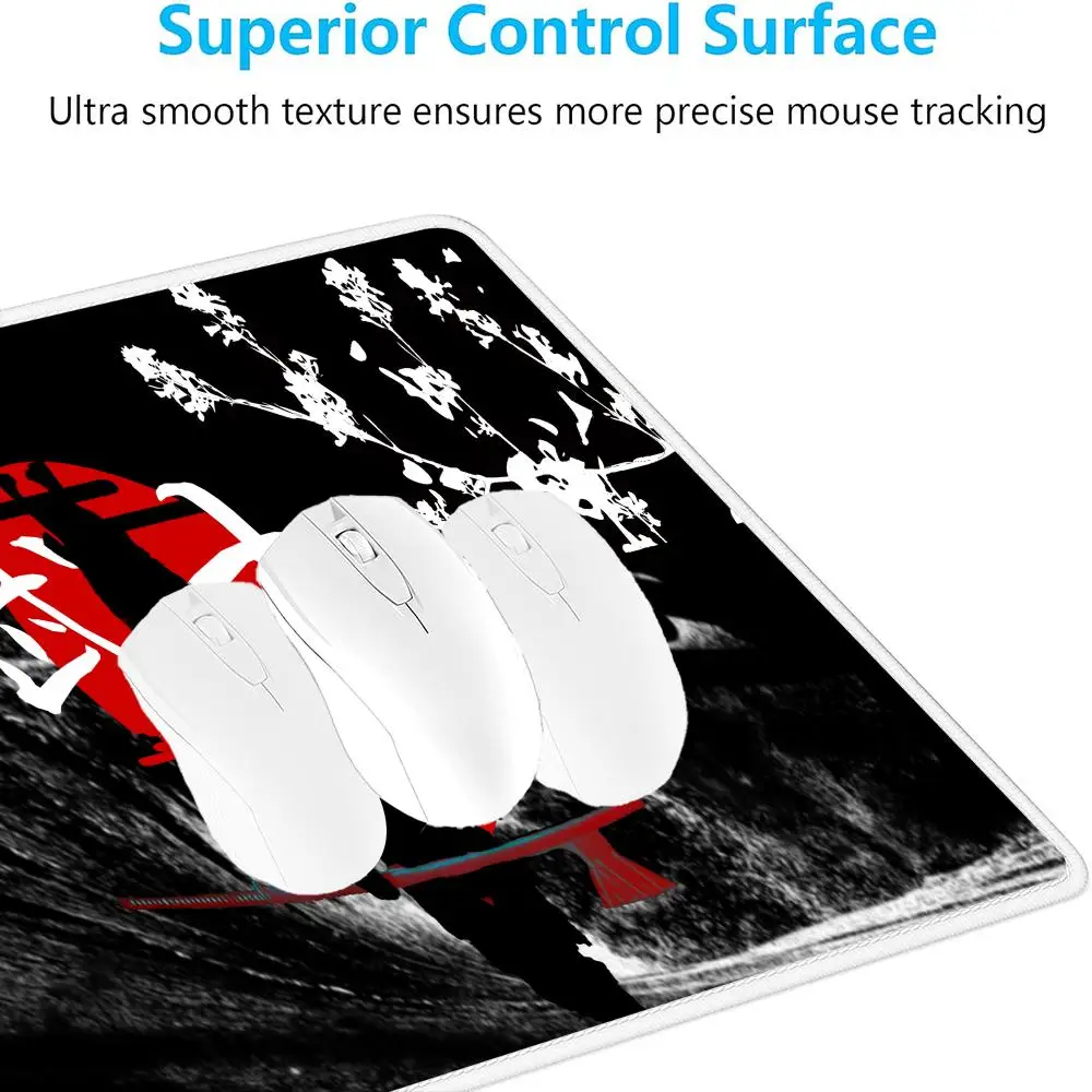 さくらサムライマウスパッド大型ゲームノンスリップマウスパッドラップトップタブレットオフィスアクセサリーマットミニアートマウスパッド PC プレイマット