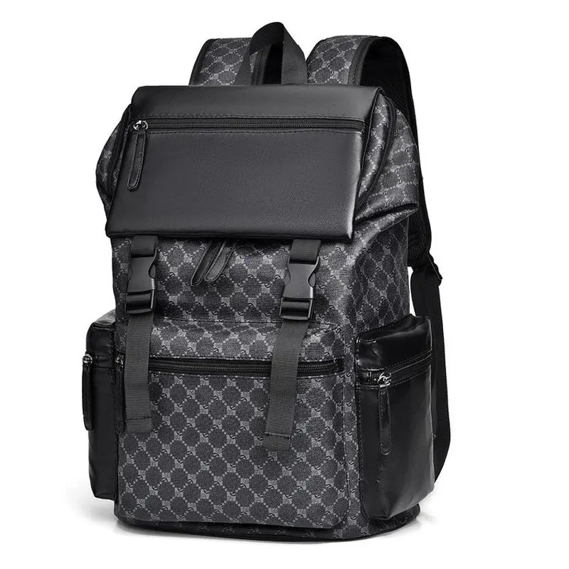 Business PU leather Travel Leisure Student large capacity men's laptop backpack school bags SAC 2026 NEW