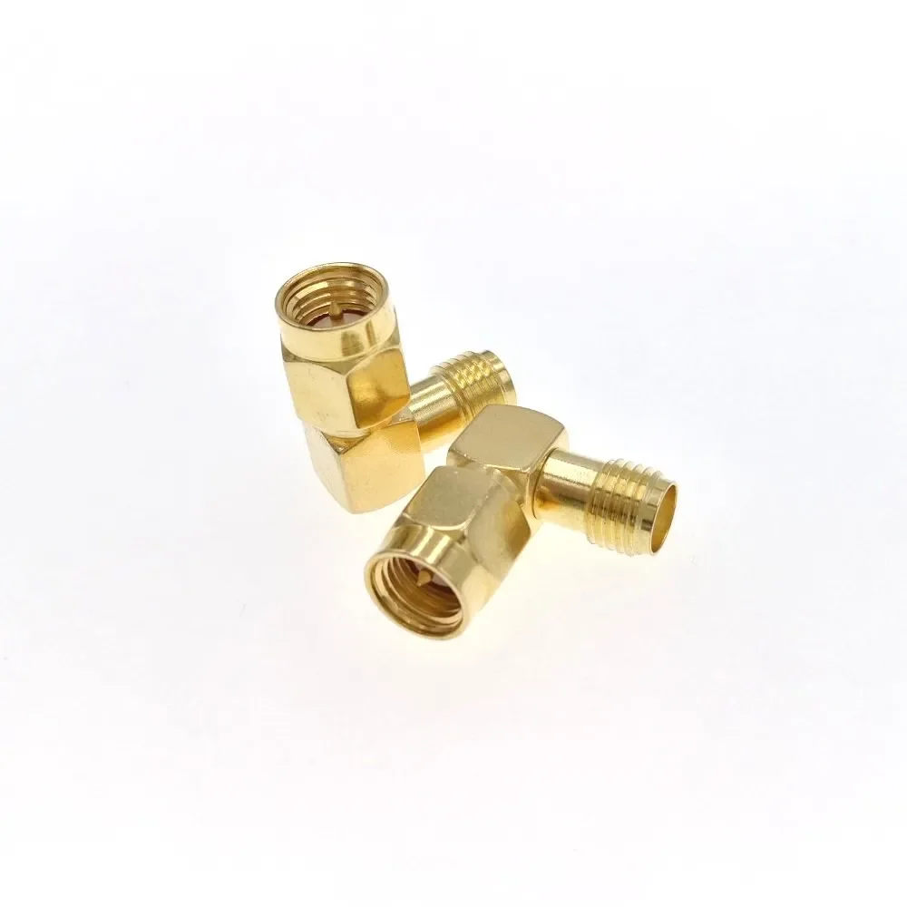 SMA Male To SMA Female Right Angle RF Connector Adapter