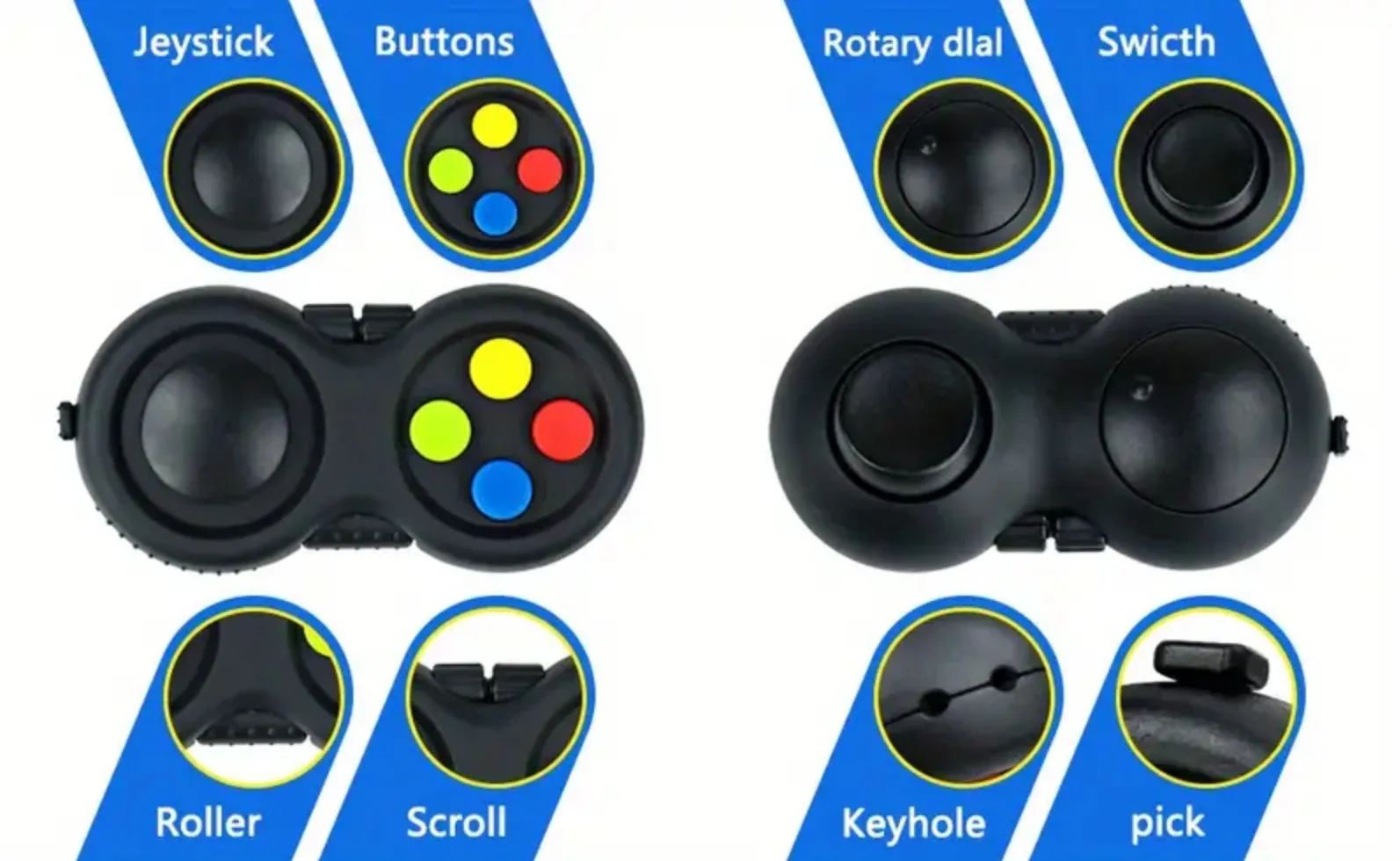 Fidget Pad Retro Classic Fidget Controller Handheld Fidget Game Controller Fun Fidget Pad Packs Classic Fidget Toys – Detail 2