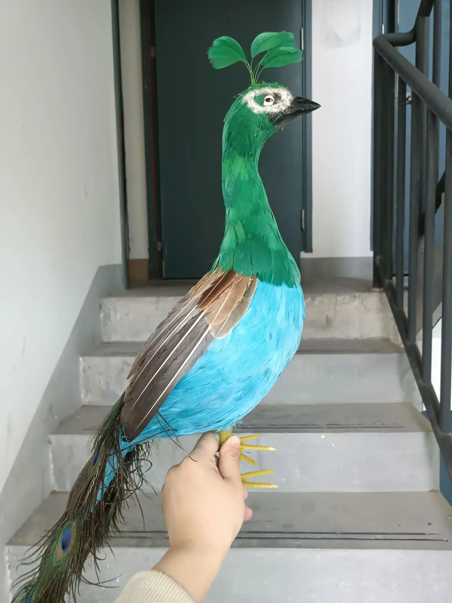 long simulation peacock model foam and feather colorful peacock gift about 100cm a0096