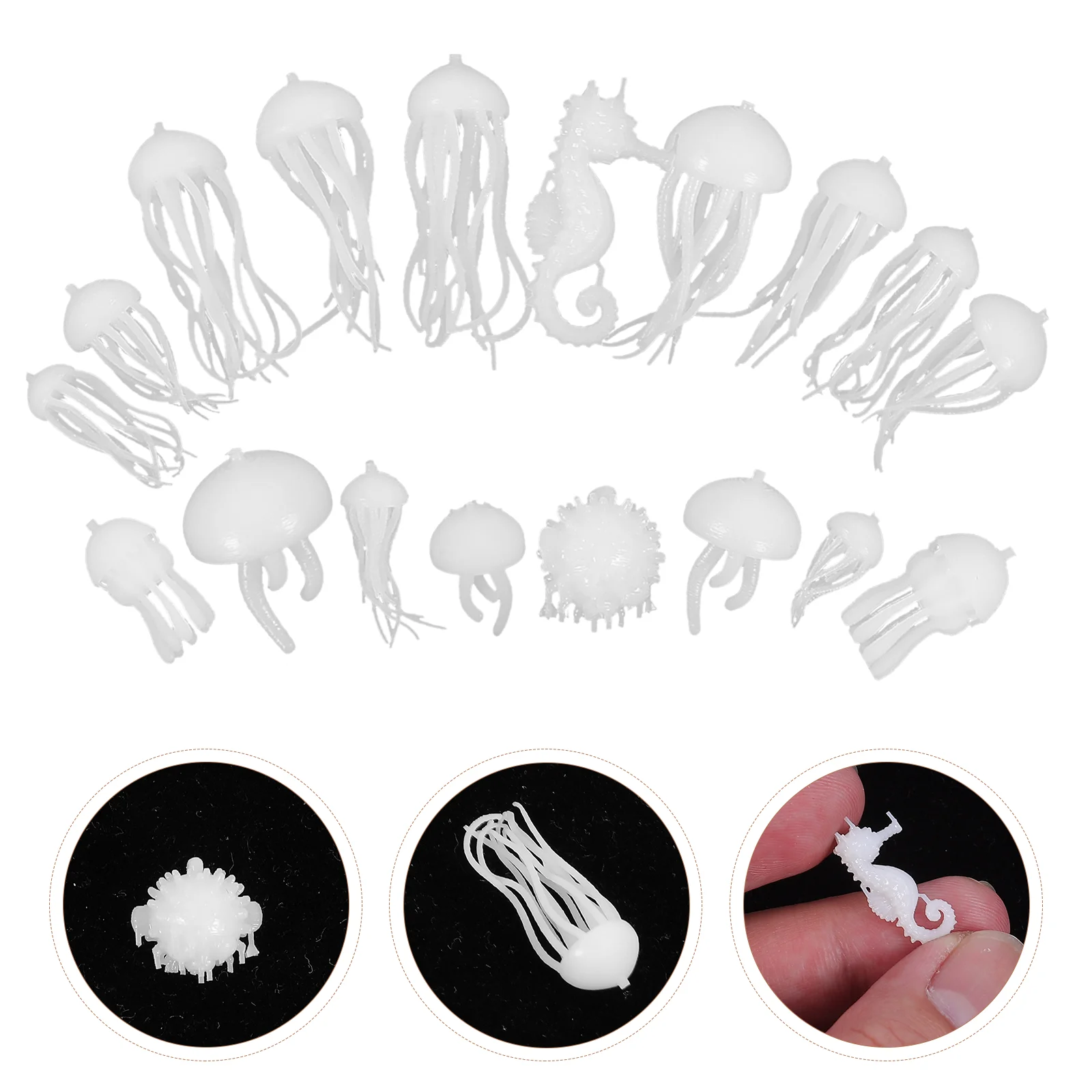 

18 Pcs Epoxy Filler Jewelry Silicone Marine Animal Models DIY Craft Material Filling Coral Decor Landscape Resin