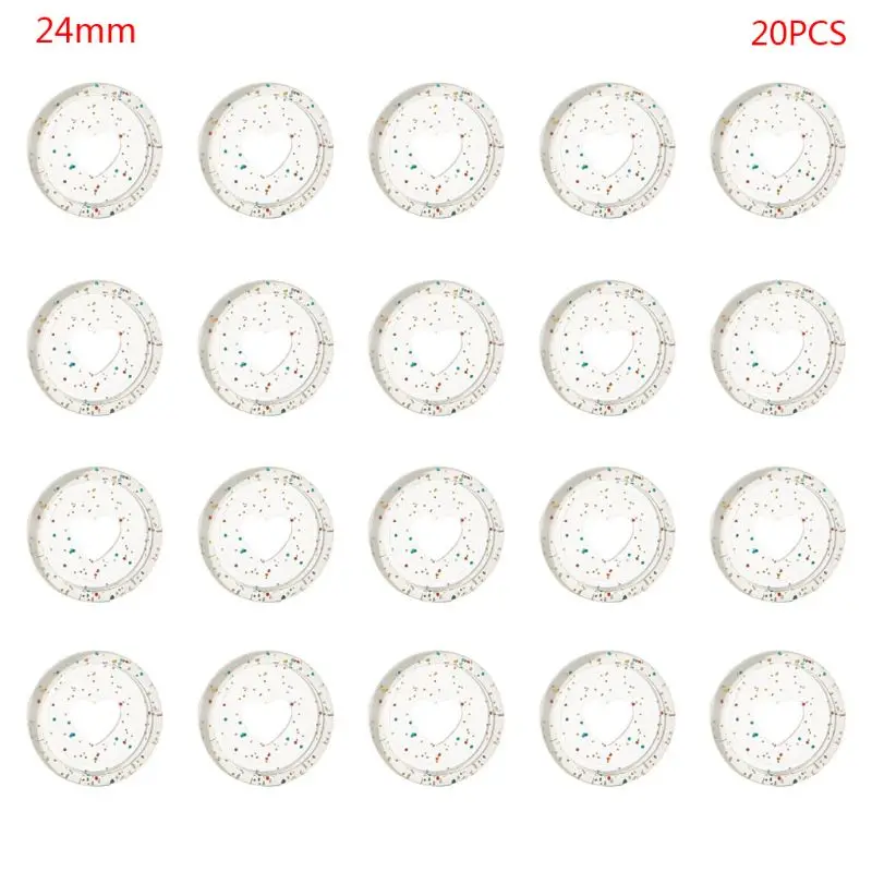 20 個グリッタースパンコールハートバインダーリングキノコ穴ルーズリーフノートブックバインディングドロップシッピング