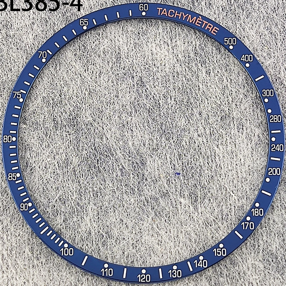 38.5mm*34.2mm watch Bezel Speedmaster Flat Aluminum Insert Rings Watch Cases Replace Accessories Watches Parts