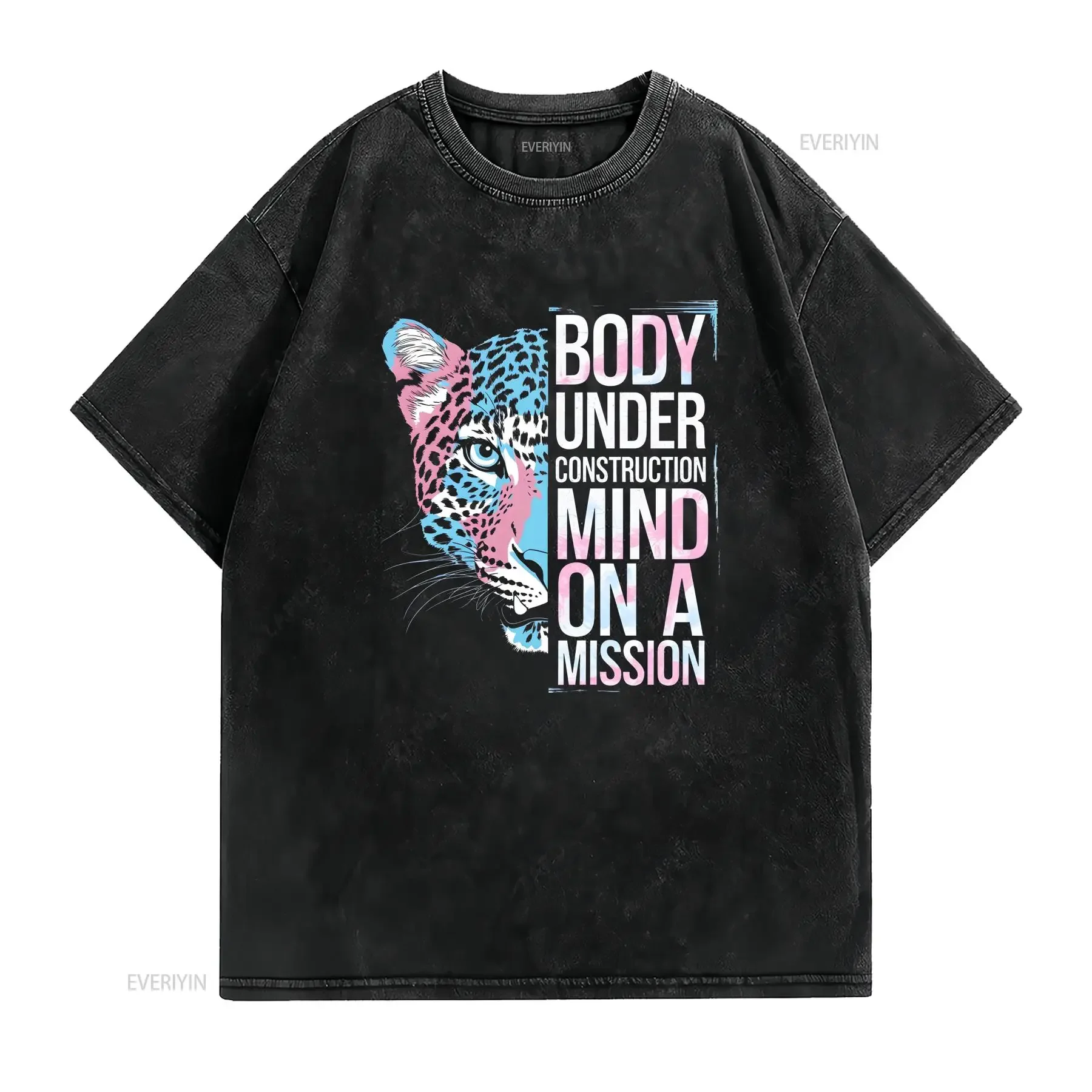 Transgender FTM MTF T Shirt Trans Pride Statement Leopard Lgbt Wildlife Lgbtq Transition For Daughter Or Son vintage Washed