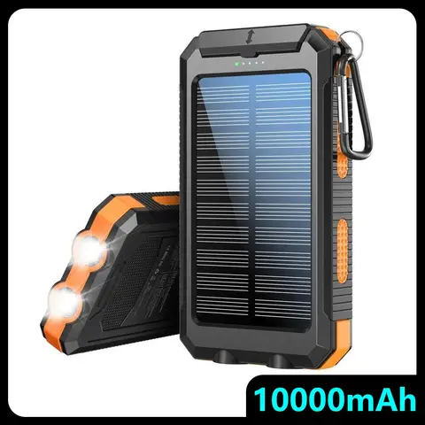 4-in-1 Solar Charger 10000mAh: Charge+Light Outdoor Lovers' Essential Gear