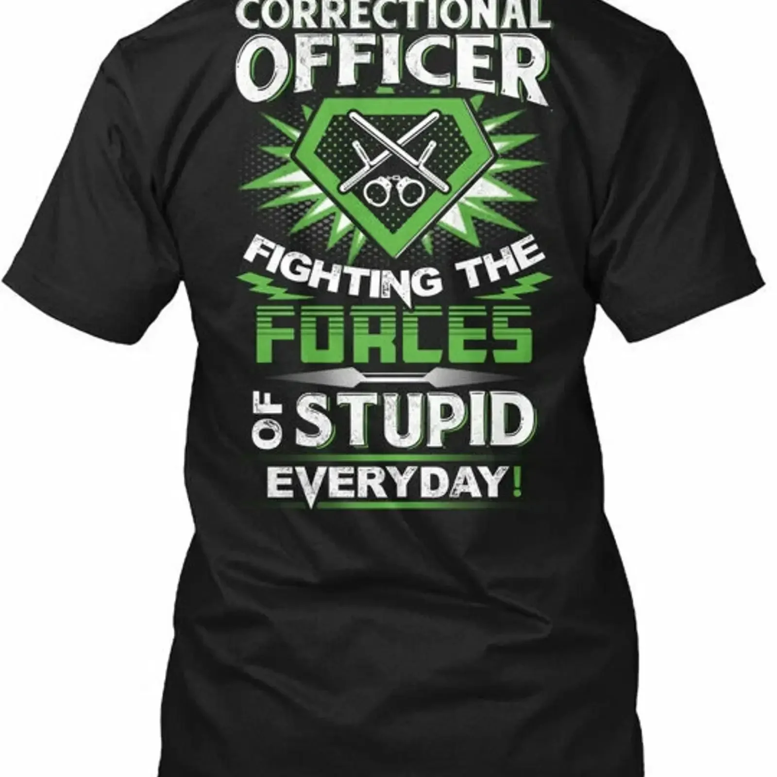 Correctional Officer Fighting The T Shirt vintage Washed Comfortable Top For Everyday Wear Versatile Soft Stretched Breathable